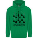 I Have Too Many Guitars Funny Guitarist Mens 80% Cotton Hoodie Irish Green