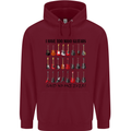 I Have Too Many Guitars Funny Guitarist Mens 80% Cotton Hoodie Maroon
