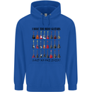 I Have Too Many Guitars Funny Guitarist Mens 80% Cotton Hoodie Royal Blue