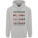 I Have Too Many Guitars Funny Guitarist Mens 80% Cotton Hoodie Sports Grey