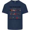 I Have Too Many Guitars Funny Guitarist Mens Cotton T-Shirt Tee Top Navy Blue