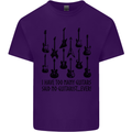 I Have Too Many Guitars Funny Guitarist Mens Cotton T-Shirt Tee Top Purple