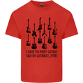 I Have Too Many Guitars Funny Guitarist Mens Cotton T-Shirt Tee Top Red