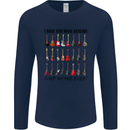 I Have Too Many Guitars Funny Guitarist Mens Long Sleeve T-Shirt Navy Blue