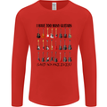 I Have Too Many Guitars Funny Guitarist Mens Long Sleeve T-Shirt Red