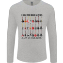 I Have Too Many Guitars Funny Guitarist Mens Long Sleeve T-Shirt Sports Grey