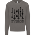 I Have Too Many Guitars Funny Guitarist Mens Sweatshirt Jumper Charcoal