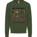I Have Too Many Guitars Funny Guitarist Mens Sweatshirt Jumper Forest Green