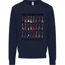 I Have Too Many Guitars Funny Guitarist Mens Sweatshirt Jumper Navy Blue