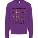 I Have Too Many Guitars Funny Guitarist Mens Sweatshirt Jumper Purple