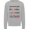 I Have Too Many Guitars Funny Guitarist Mens Sweatshirt Jumper Sports Grey
