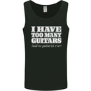 I Have Too Many Guitars Funny Guitarist Mens Vest Tank Top Black