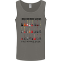 I Have Too Many Guitars Funny Guitarist Mens Vest Tank Top Charcoal