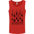 I Have Too Many Guitars Funny Guitarist Mens Vest Tank Top Red