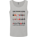 I Have Too Many Guitars Funny Guitarist Mens Vest Tank Top Sports Grey