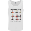 I Have Too Many Guitars Funny Guitarist Mens Vest Tank Top White