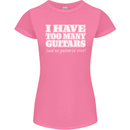 I Have Too Many Guitars Funny Guitarist Womens Petite Cut T-Shirt Azalea
