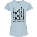 I Have Too Many Guitars Funny Guitarist Womens Petite Cut T-Shirt Light Blue
