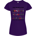 I Have Too Many Guitars Funny Guitarist Womens Petite Cut T-Shirt Purple