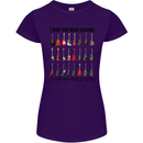 I Have Too Many Guitars Funny Guitarist Womens Petite Cut T-Shirt Purple