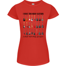 I Have Too Many Guitars Funny Guitarist Womens Petite Cut T-Shirt Red