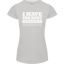 I Have Too Many Guitars Funny Guitarist Womens Petite Cut T-Shirt Sports Grey