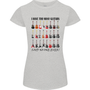 I Have Too Many Guitars Funny Guitarist Womens Petite Cut T-Shirt Sports Grey