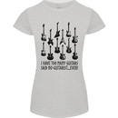 I Have Too Many Guitars Funny Guitarist Womens Petite Cut T-Shirt Sports Grey