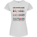 I Have Too Many Guitars Funny Guitarist Womens Petite Cut T-Shirt White