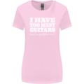 I Have Too Many Guitars Funny Guitarist Womens Wider Cut T-Shirt Light Pink
