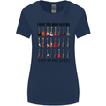 I Have Too Many Guitars Funny Guitarist Womens Wider Cut T-Shirt Navy Blue
