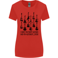 I Have Too Many Guitars Funny Guitarist Womens Wider Cut T-Shirt Red