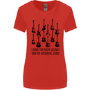 I Have Too Many Guitars Funny Guitarist Womens Wider Cut T-Shirt Red
