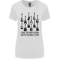 I Have Too Many Guitars Funny Guitarist Womens Wider Cut T-Shirt White