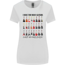 I Have Too Many Guitars Funny Guitarist Womens Wider Cut T-Shirt White