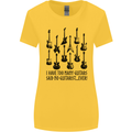 I Have Too Many Guitars Funny Guitarist Womens Wider Cut T-Shirt Yellow