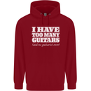 I Have Too Many Guitars Said No Guitarist Ever Childrens Kids Hoodie Red