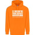 I Have Too Many Guitars Said No Guitarist Ever Mens 80% Cotton Hoodie Orange