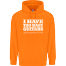 I Have Too Many Guitars Said No Guitarist Ever Mens 80% Cotton Hoodie Orange