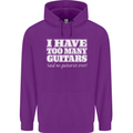 I Have Too Many Guitars Said No Guitarist Ever Mens 80% Cotton Hoodie Purple