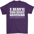 I Have Too Many Guitars Said No Guitarist Ever Mens T-Shirt Cotton Gildan Purple