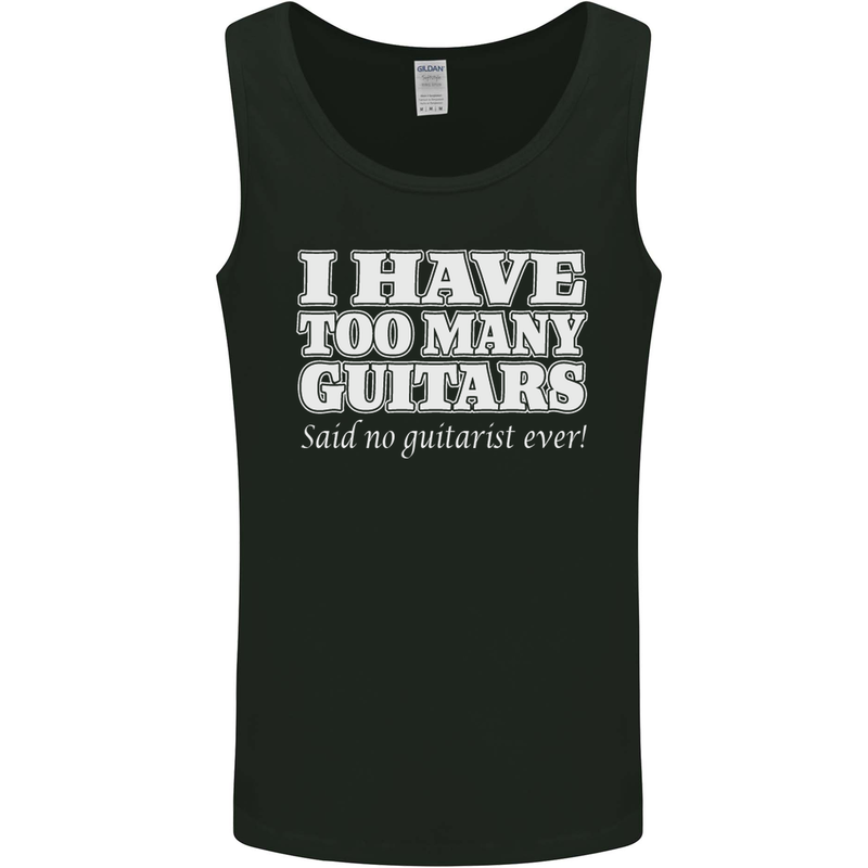 I Have Too Many Guitars Said No Guitarist Ever Mens Vest Tank Top Black