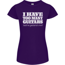 I Have Too Many Guitars Said No Guitarist Ever Womens Petite Cut T-Shirt Purple