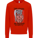 I Have a Brain and I'm Prepared to Use It Mens Sweatshirt Jumper Bright Red