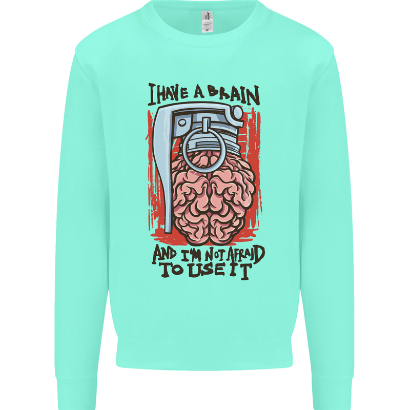 I Have a Brain and I'm Prepared to Use It Mens Sweatshirt Jumper Peppermint