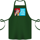 I Haven't Seen Him Fishing Funny Fisherman Cotton Apron 100% Organic Forest Green
