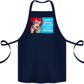 I Haven't Seen Him Playing Football Funny Cotton Apron 100% Organic Navy Blue