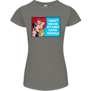 I Haven't Seen Him Playing Football Funny Womens Petite Cut T-Shirt Charcoal