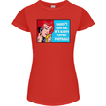 I Haven't Seen Him Playing Football Funny Womens Petite Cut T-Shirt Red