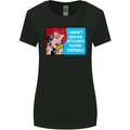 I Haven't Seen Him Playing Football Funny Womens Wider Cut T-Shirt Black